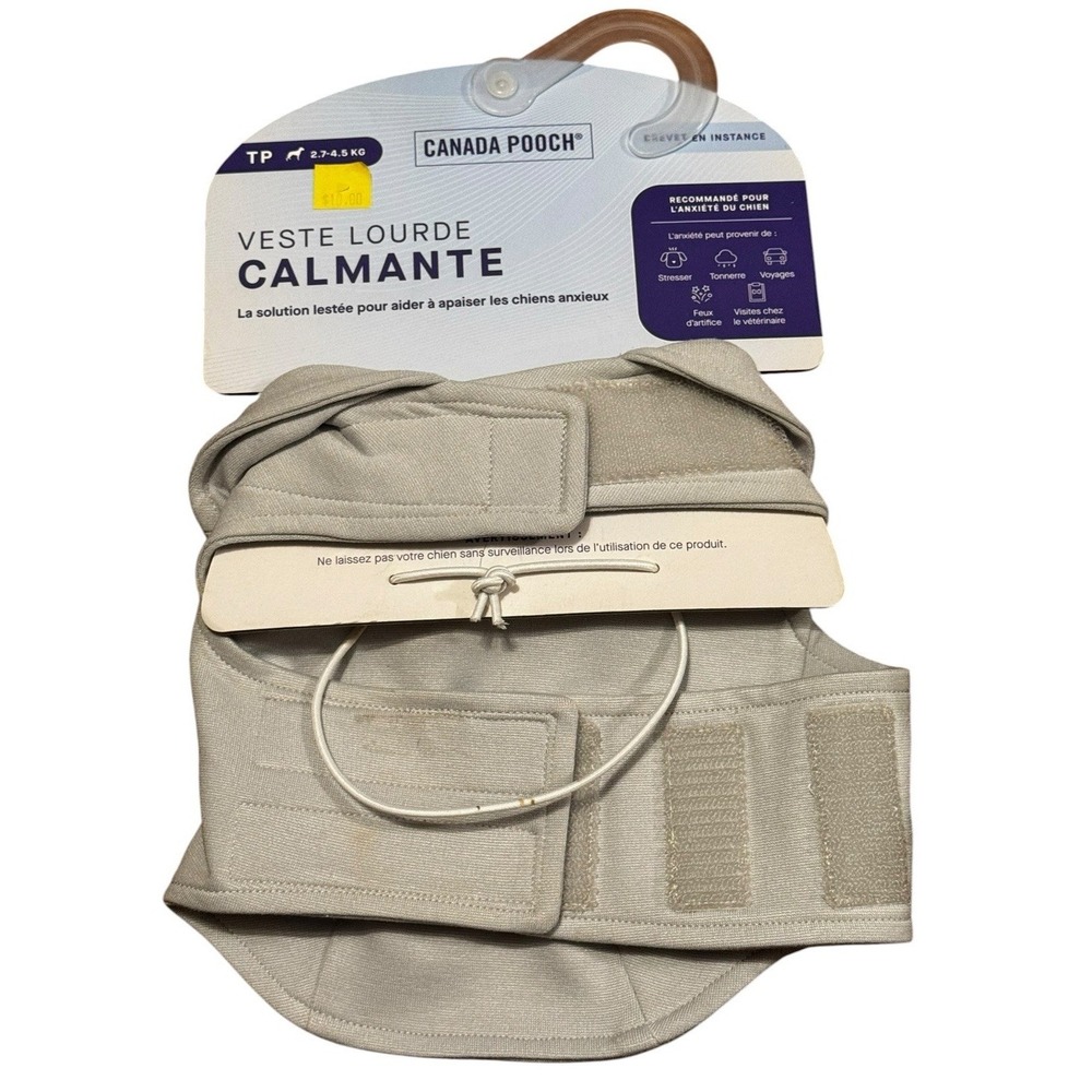 Canada Pooch Weighted Calming Dog Vest XS 6-10lb Gray NWT - Picture 2 of 2